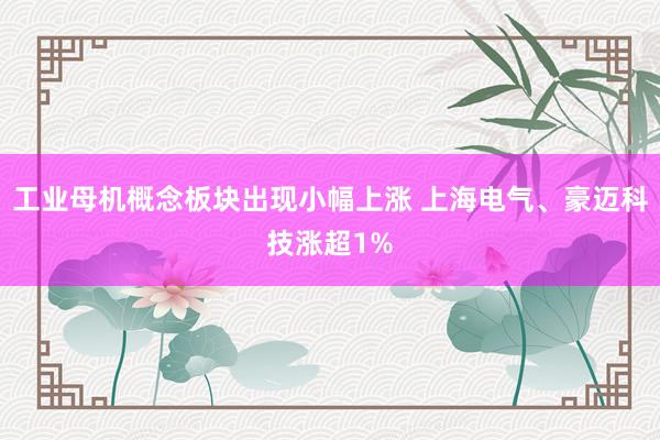 工业母机概念板块出现小幅上涨 上海电气、豪迈科技涨超1%