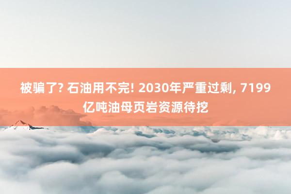 被骗了? 石油用不完! 2030年严重过剩, 7199亿吨油母页岩资源待挖
