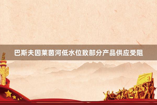 巴斯夫因莱茵河低水位致部分产品供应受阻