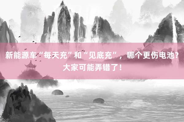 新能源车“每天充”和“见底充”，哪个更伤电池？大家可能弄错了！