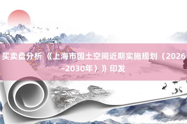 买卖盘分析 《上海市国土空间近期实施规划（2026-2030年）》印发