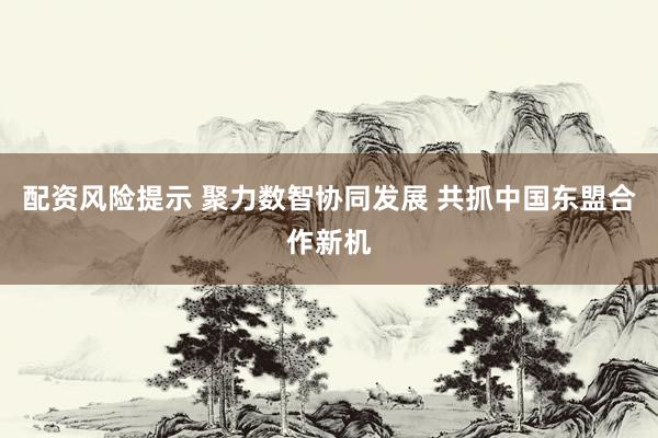 配资风险提示 聚力数智协同发展 共抓中国东盟合作新机