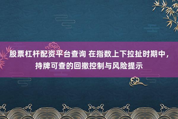 股票杠杆配资平台查询 在指数上下拉扯时期中，持牌可查的回撤控制与风险提示