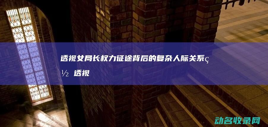 透视女局长权力征途背后的复杂人际关系网 (透视类小说女主排行)